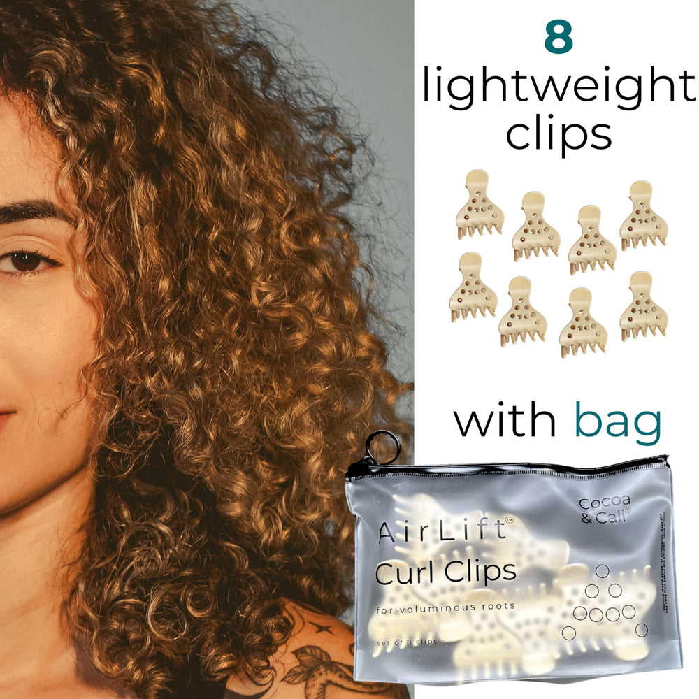 Cocoa & Cali AirLift eight-pack of curl clips ready for versatile styling.