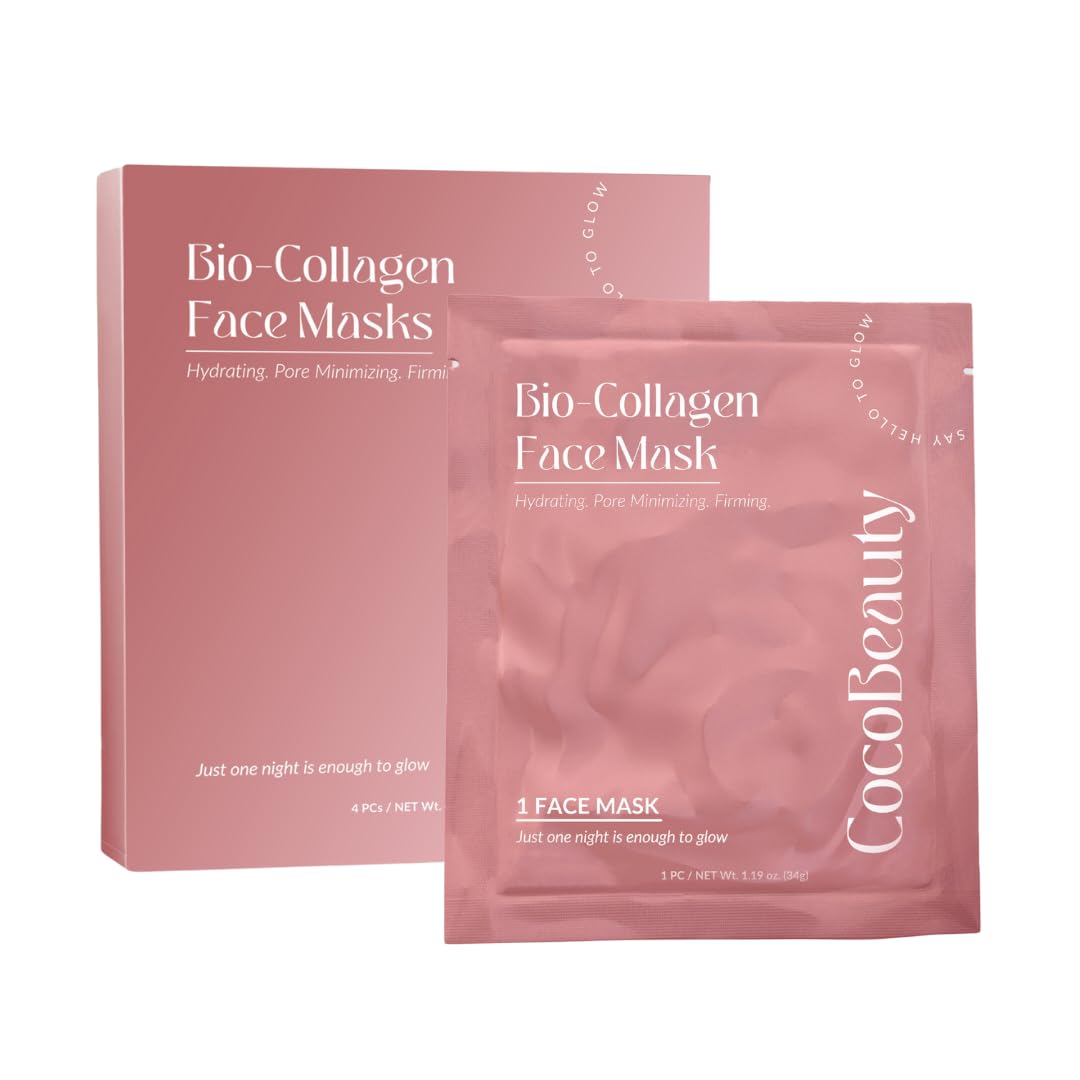 COCOBEAUTY collagen mask pack box promoting deep hydration at home