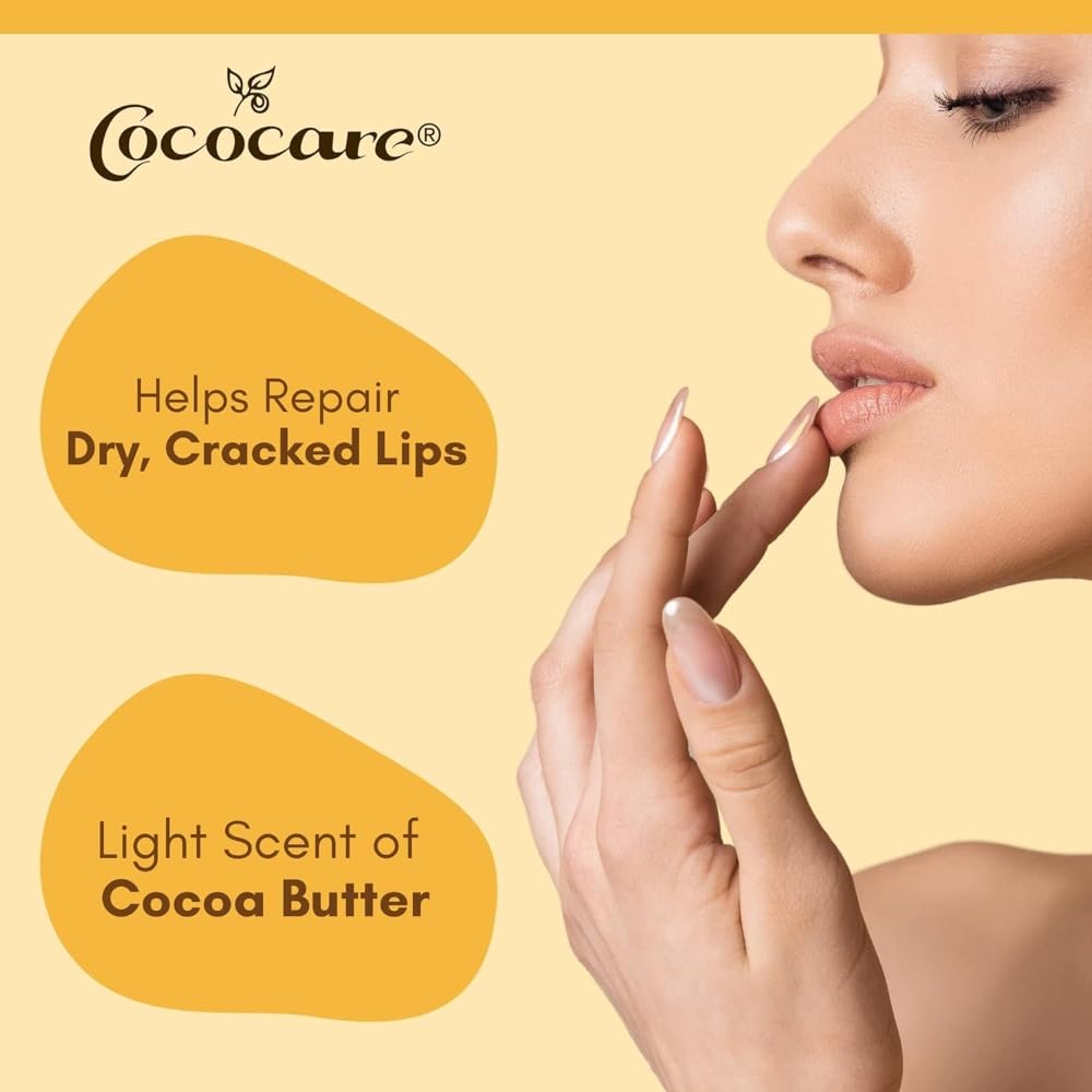 COCOCARE aloe vera soothes and hydrates delicate lip skin.