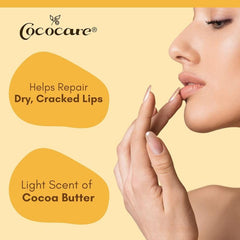 Cococare Cocoa Butter Lip Balm on-the-go usage for quick touch-ups