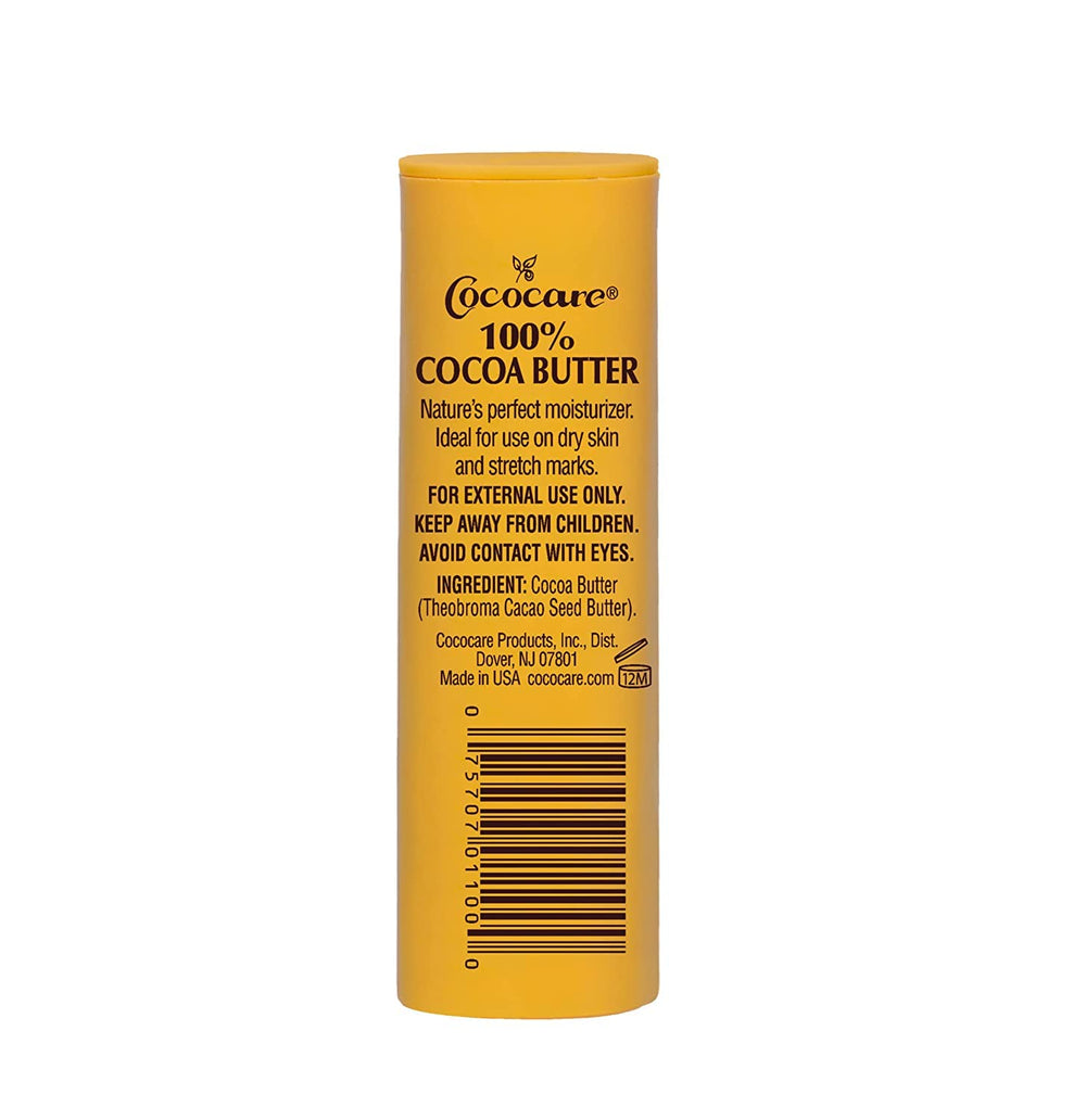 COCOCARE cocoa-butter-stick closeup texture, rich and smooth on the skin.