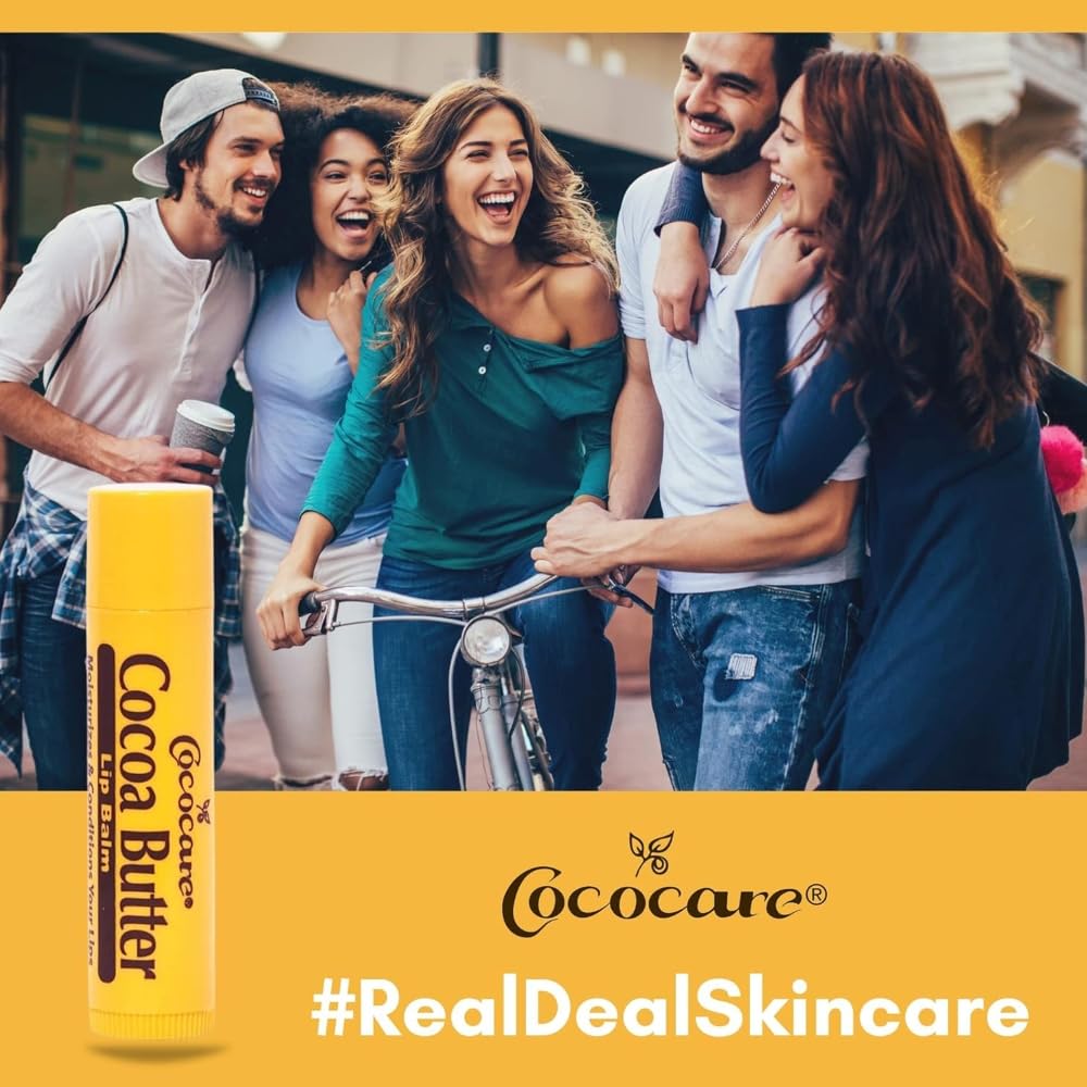 COCOCARE lip-care ritual imagery invites a daily moisturizing routine.