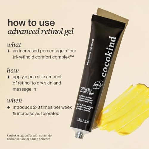 Cocokind Advanced Retinol Gel texture closeup showing lightweight gel