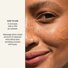 Cocokind AHA Jelly Cleanser being applied to skin for everyday use in a morning or evening routine.