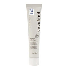 Cocokind Beginner Retinol Gel bottle close-up highlighting texture-smoothing and gentle hydration.