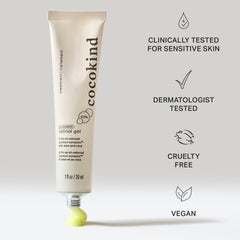 Cocokind Beginner Retinol Gel pump-top view for easy, beginner-friendly nightly application.
