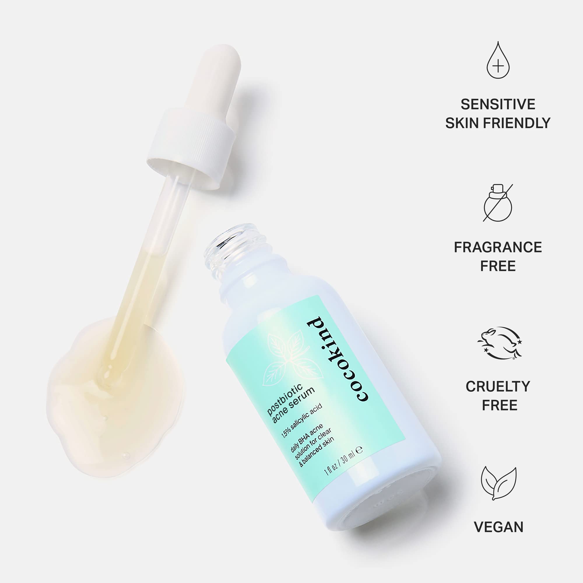 Cocokind BHA exfoliation application scene for texture refinement routine