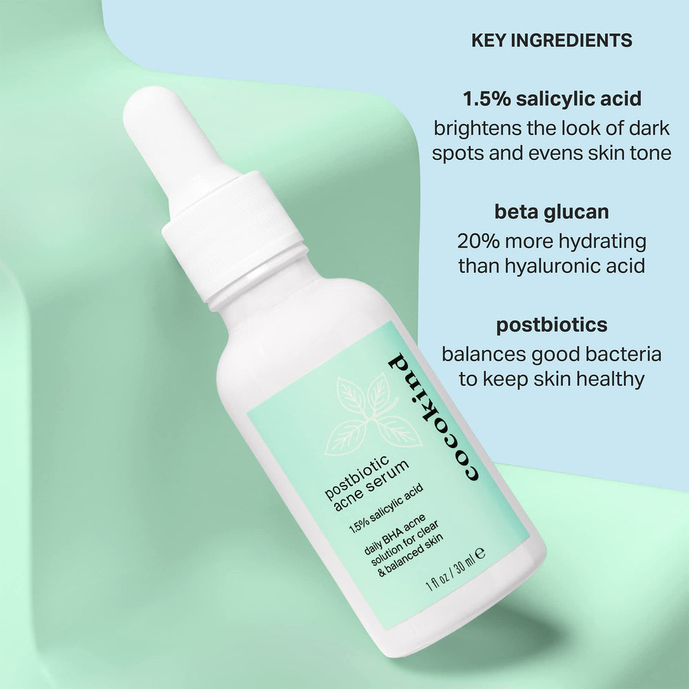 Cocokind BHA liquid exfoliant texture emphasizes skin decongestion and smoothing
