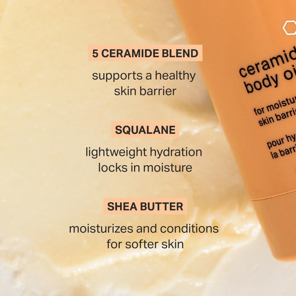Cocokind Ceramide Body Oil Stick on hands demonstrates rapid absorption for daily moisturization.