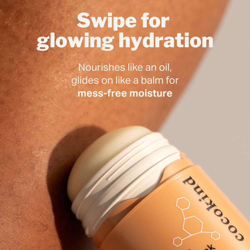 Cocokind Ceramide Body Oil Stick applied on body for long-lasting softness.