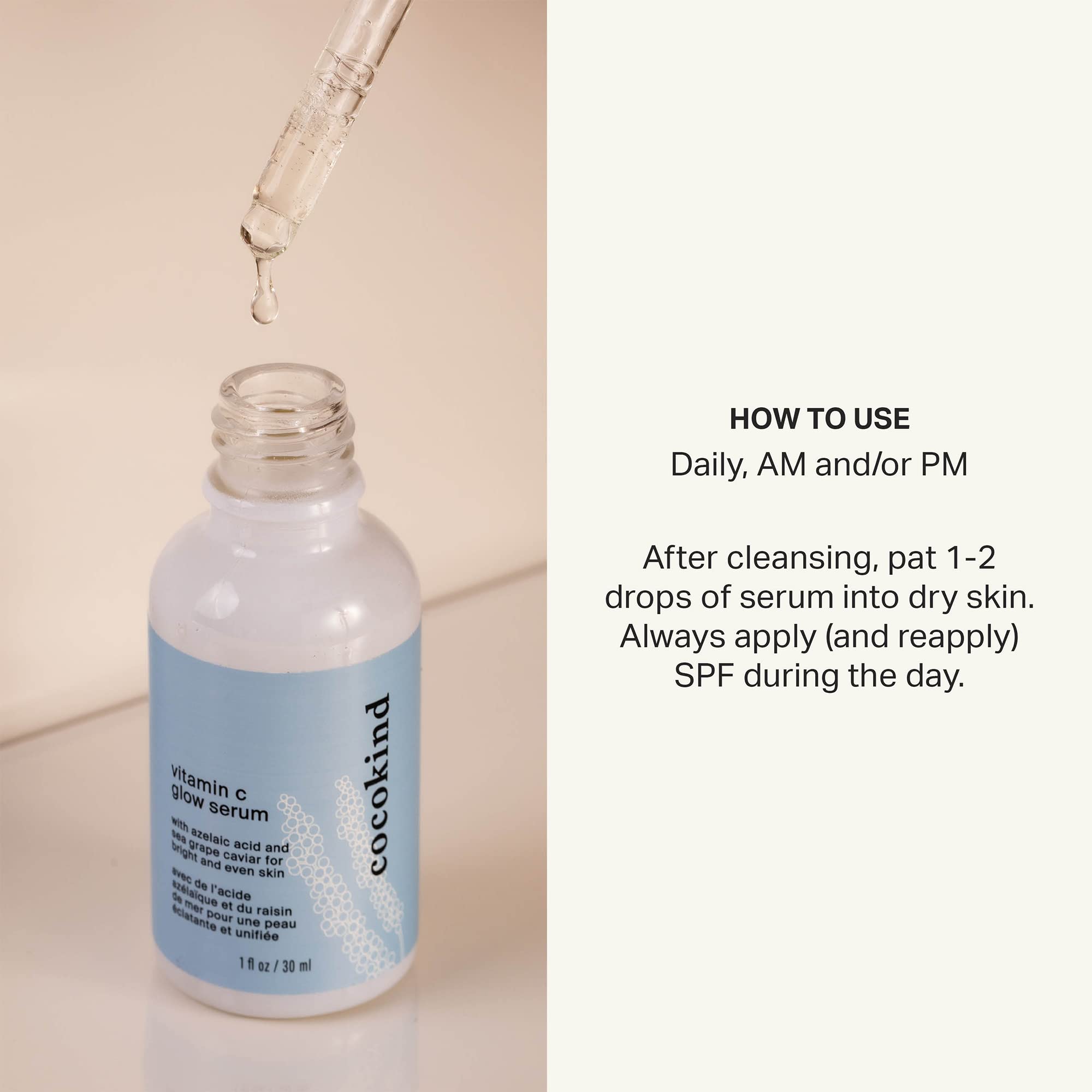 Cocokind Hyaluronic Acid visual indicates moisture plumpness for smoother skin