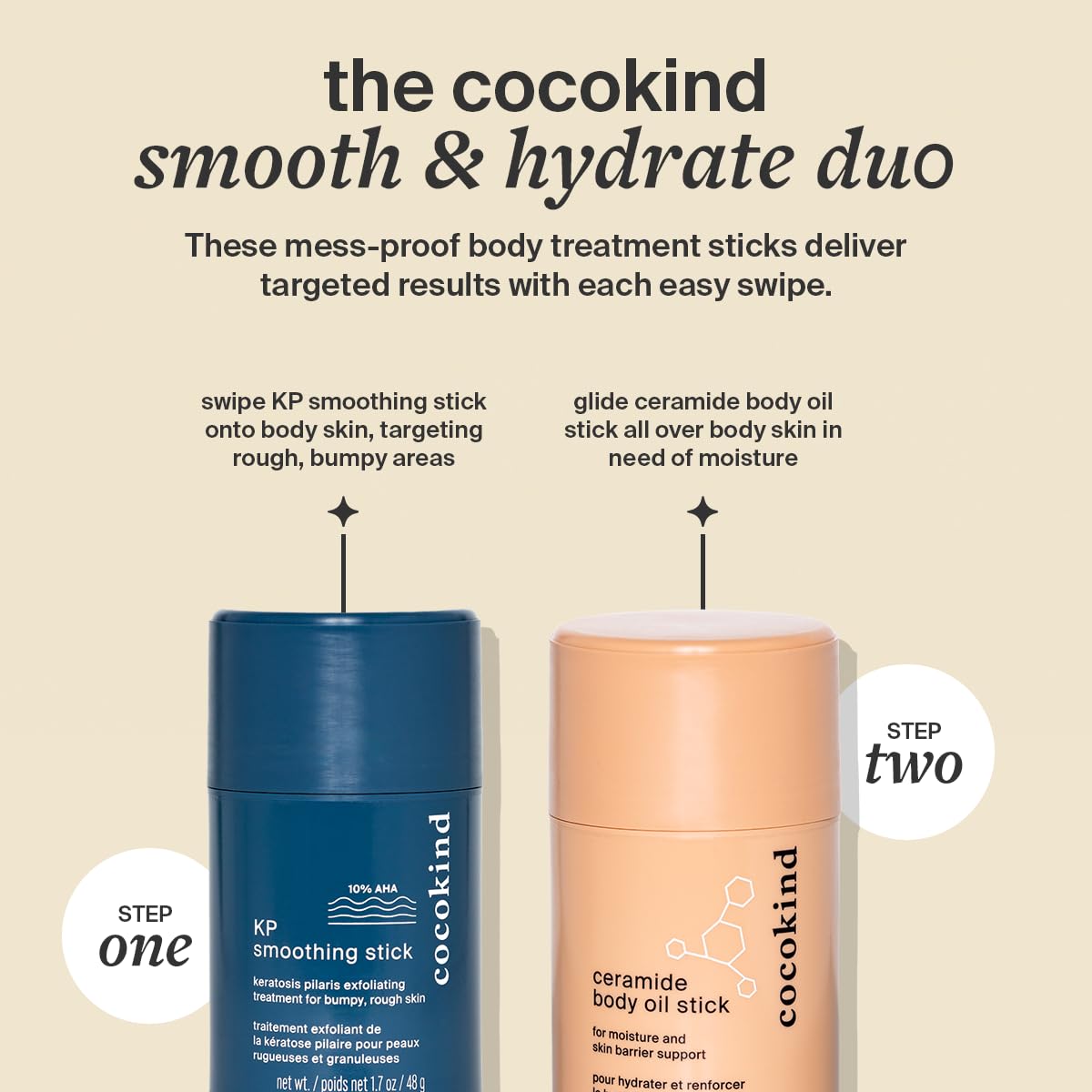 Cocokind KP Smoothing Stick on-the-go use for quick KP bump care.