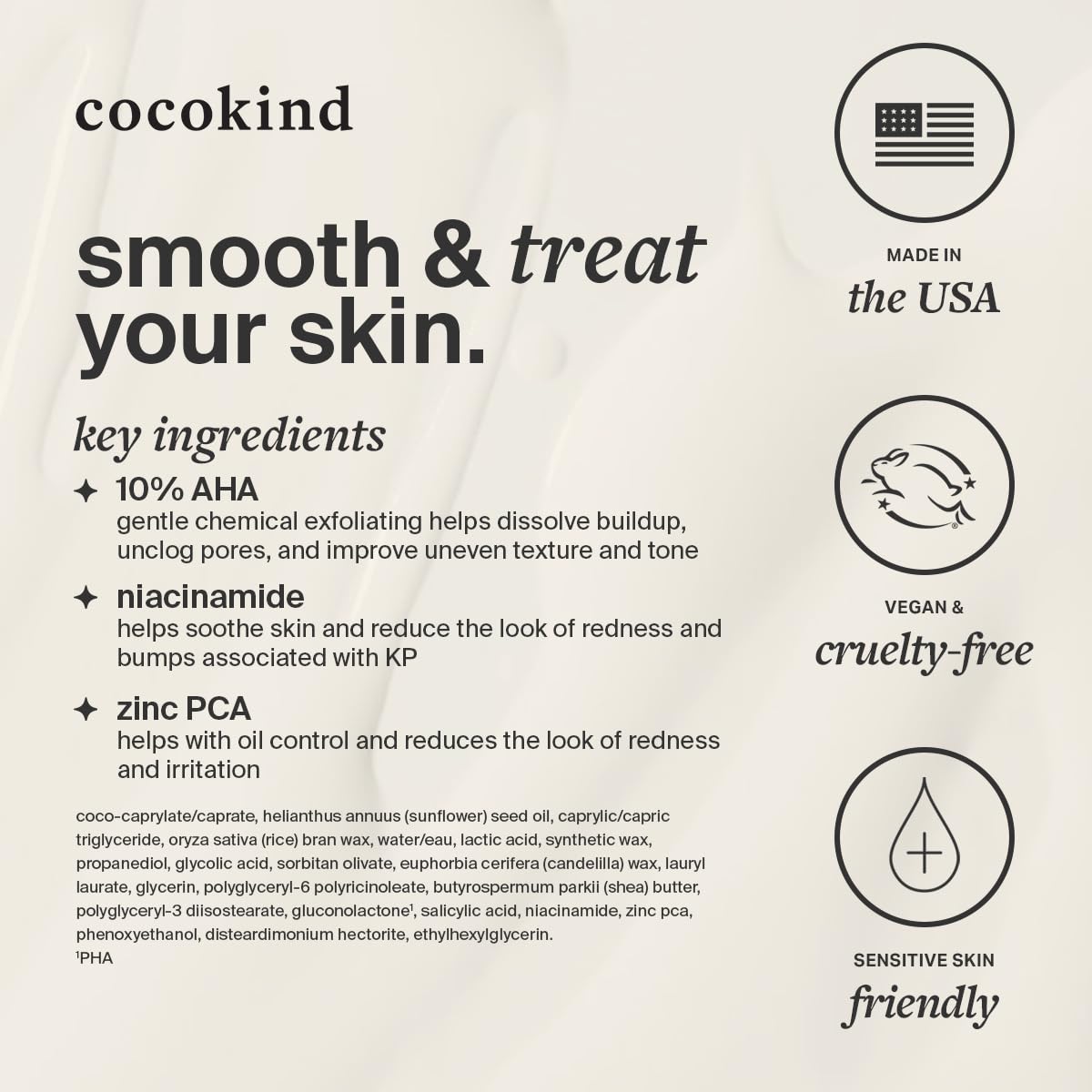 Cocokind KP Smoothing Stick texture improvements for smoother-looking skin.