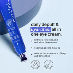 Cocokind Revitalizing Eye Cream applied to under-eye area for hydrated, refreshed look