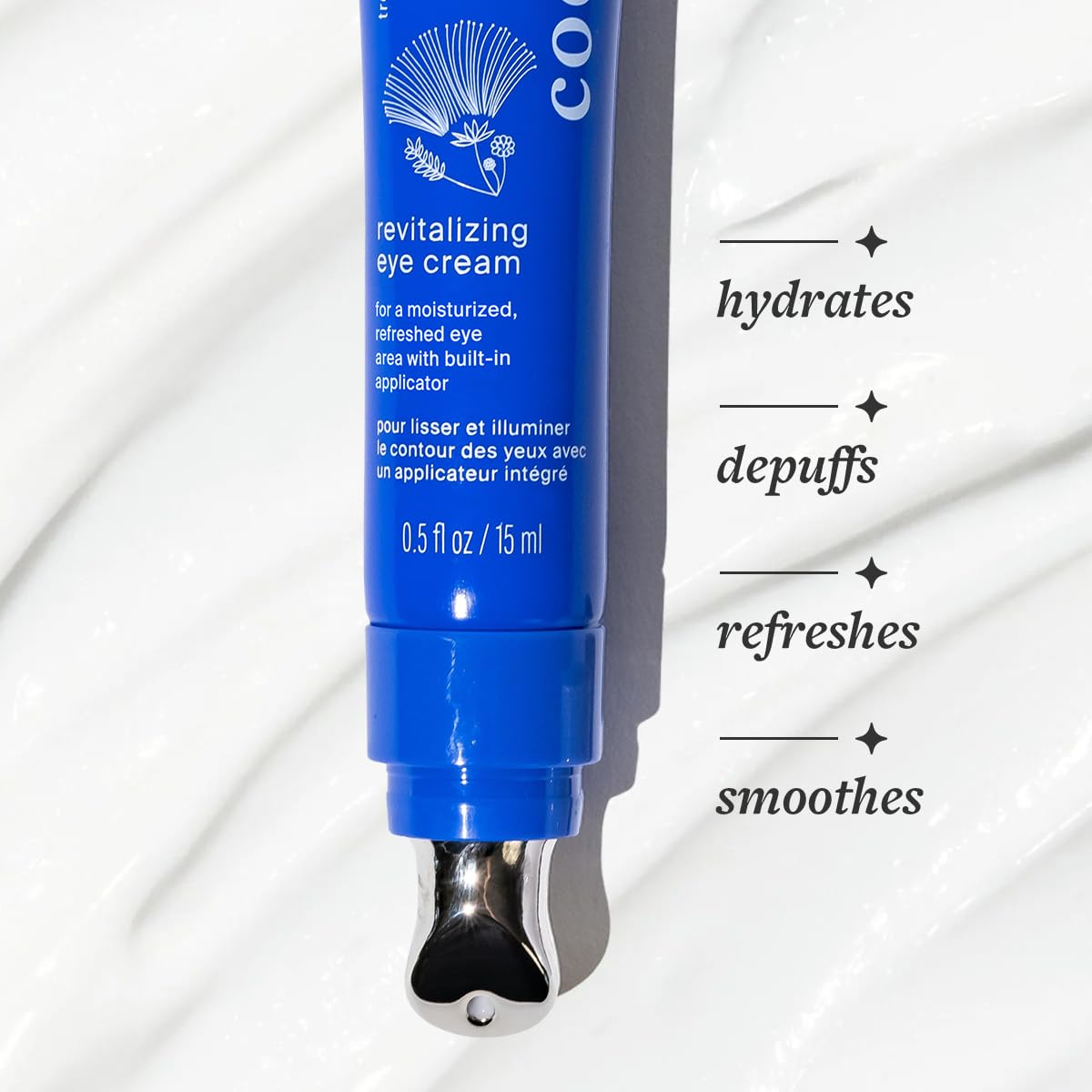 Cocokind Revitalizing Eye Cream dermatologist-tested fragrance-free formula for sensitive skin
