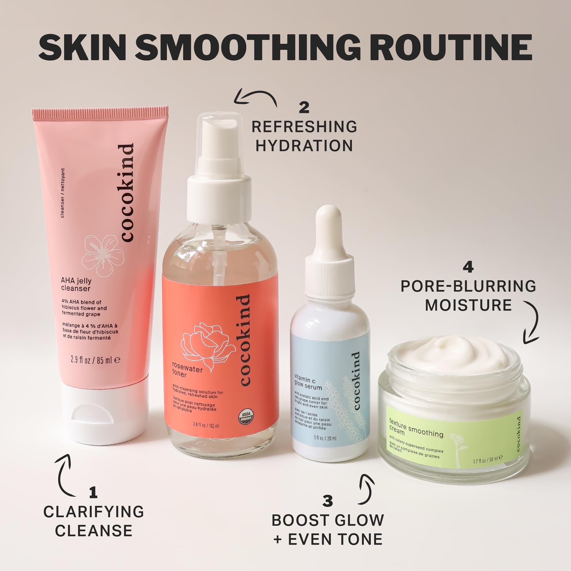 Cocokind Rosewater Toner packaging-4oz—compact, earth-friendly bottle for daily use.