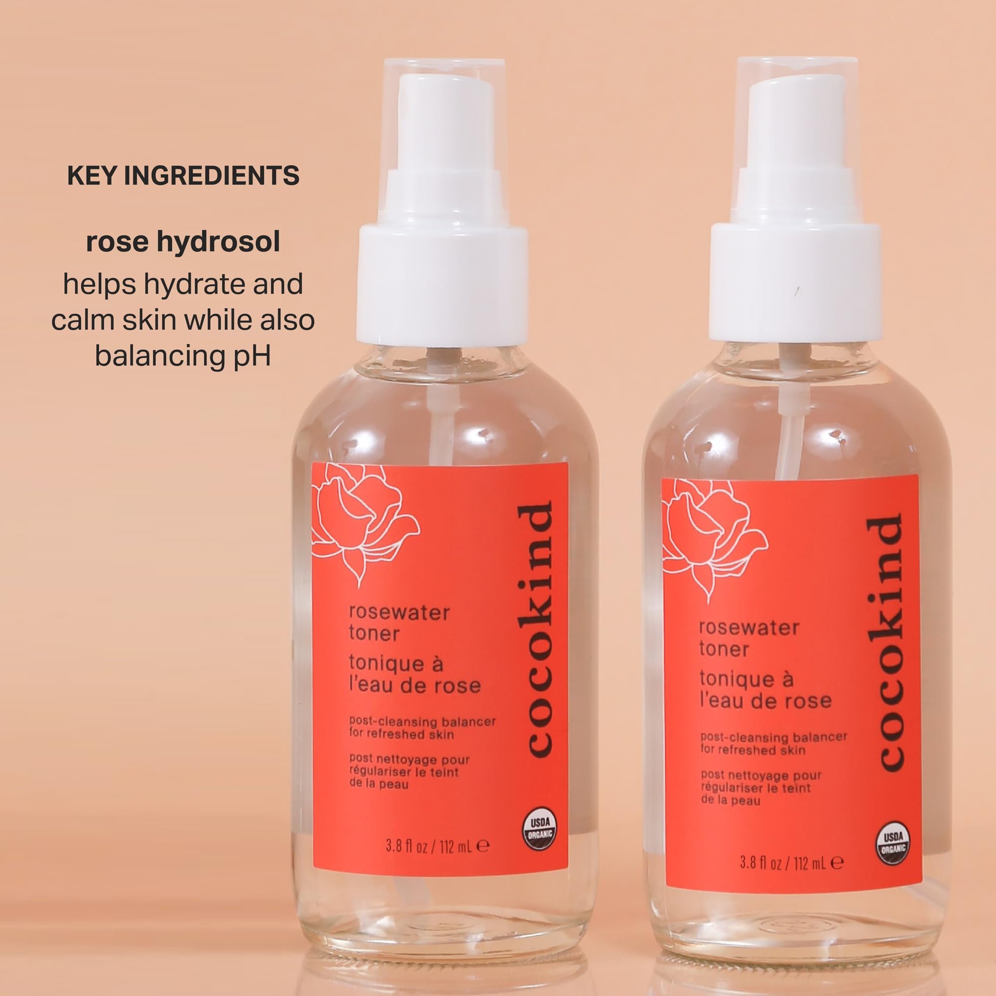 Cocokind Rosewater Toner scalp-use—hydrates and refreshes the scalp between washes.