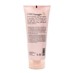 Cocomagic Frizz Control cream application demonstrates even, easy distribution for frizz reduction.