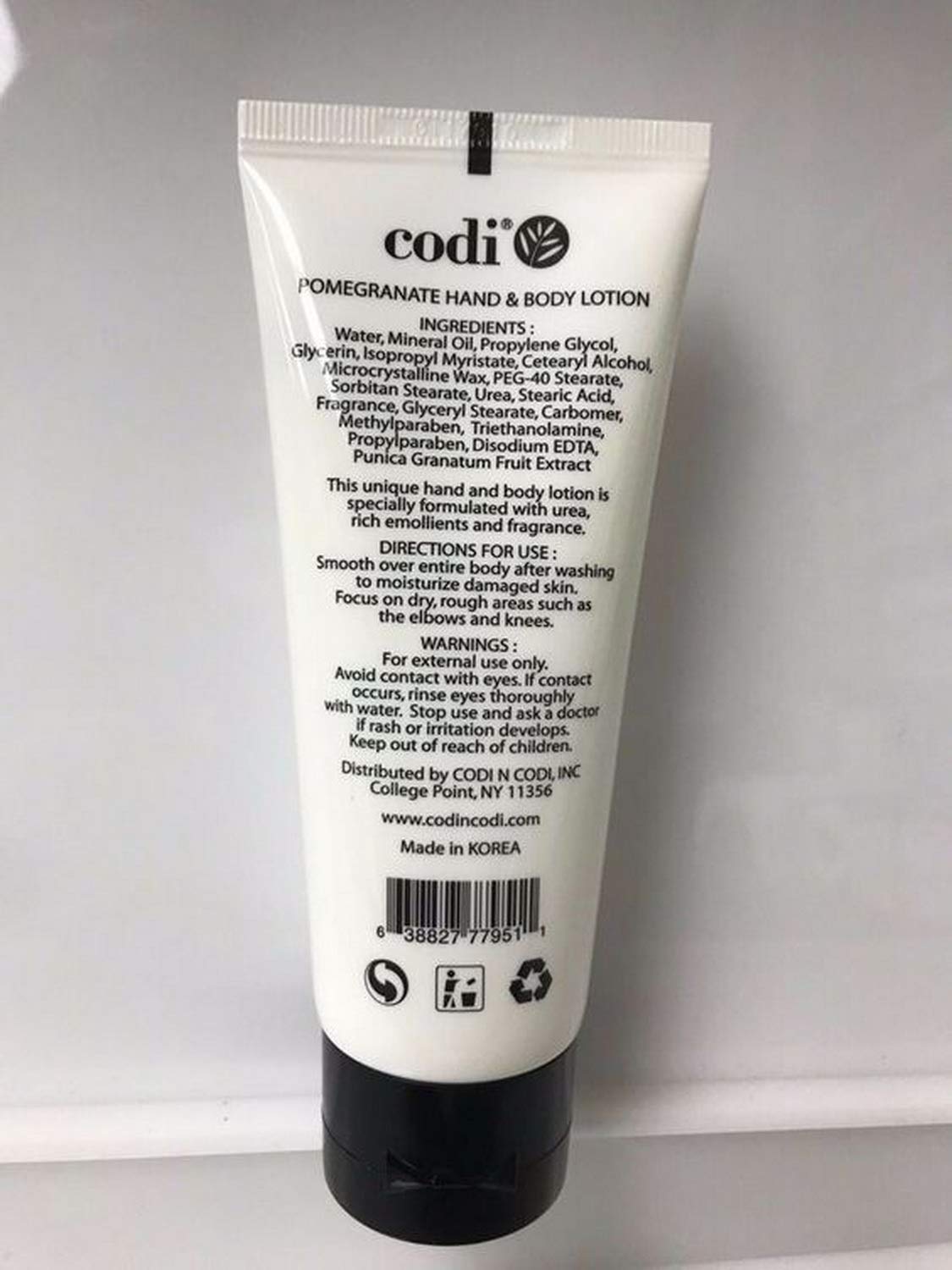CODi Pomegranate Lotion scented aroma highlights balanced pomegranate fragrance.