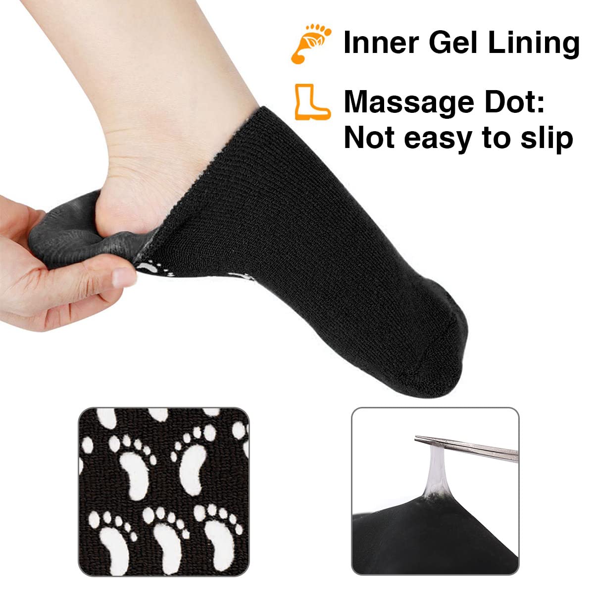 Codream lotion infused socks interior silicone locks lotion on heel