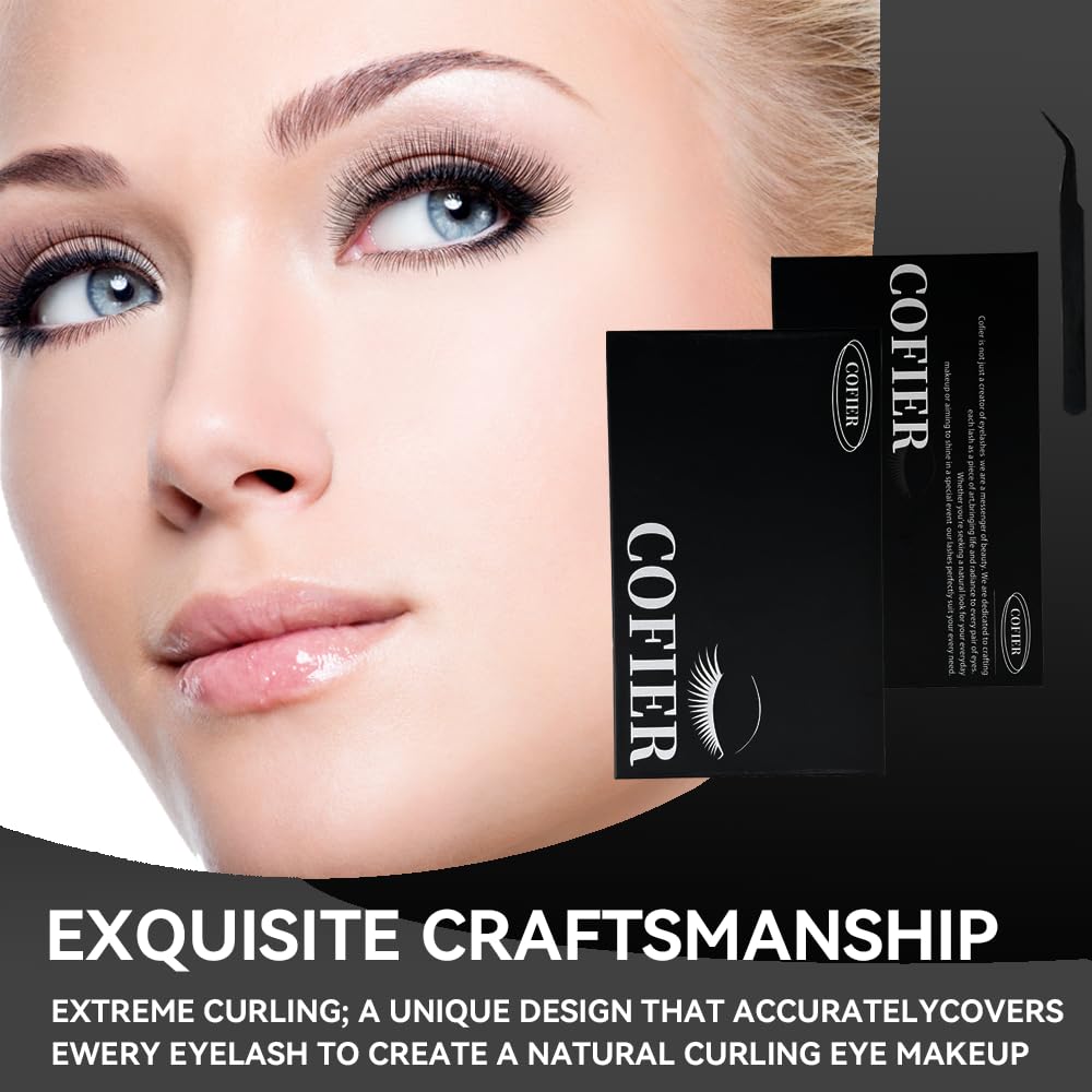 CoFier Wispy Lash Clusters Beginners Friendly kit enables at-home self-application.
