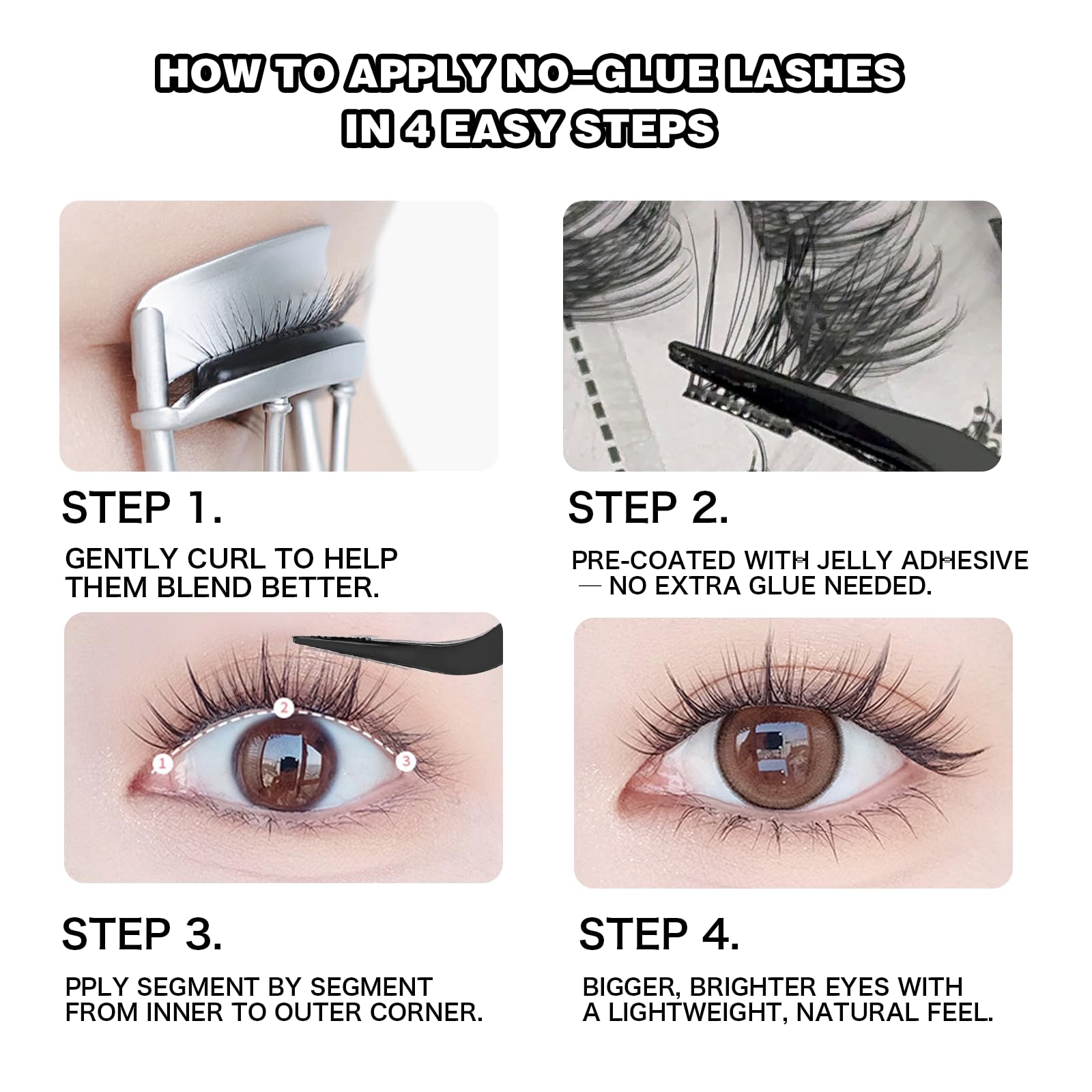 CoFier Wispy Lash Clusters with matte finish feel soft and comfortable on the skin.
