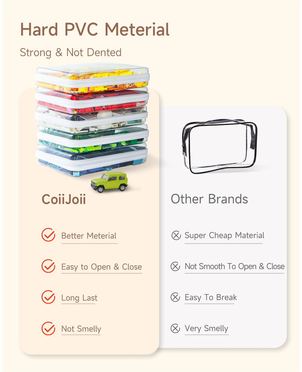 CoiiJoii clear case Christmas storage bin keeps decorations visible.