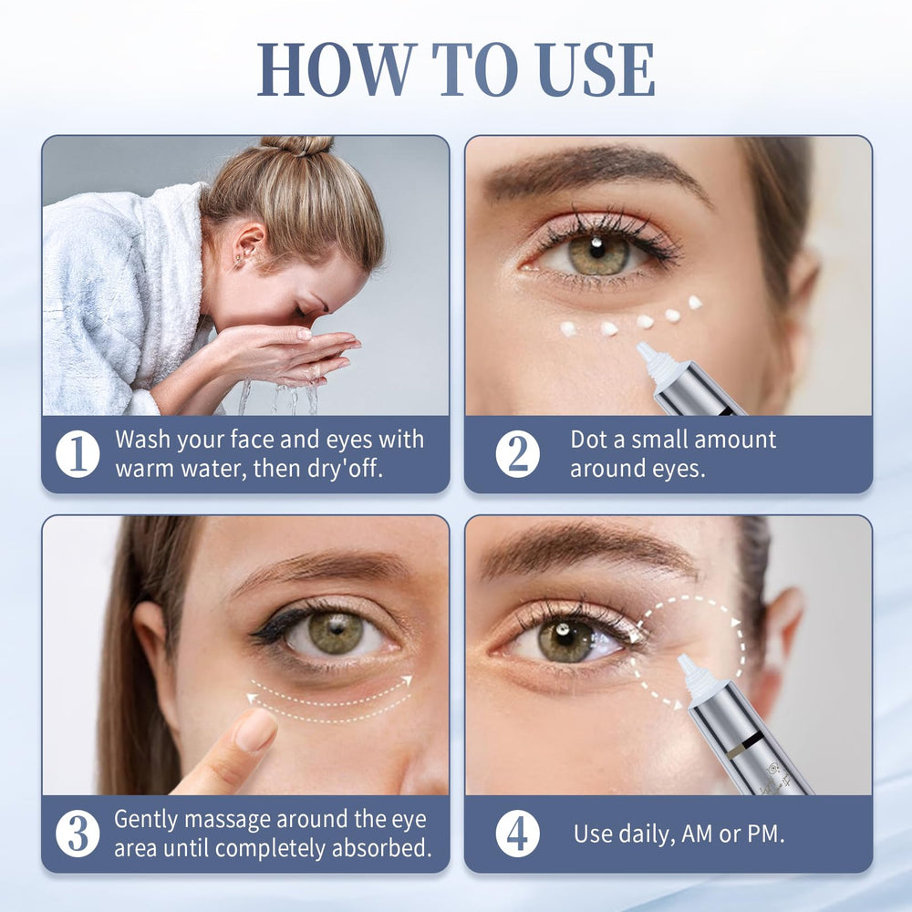 Coinore Retinol Under Eye Cream night routine shot suggests overnight hydration