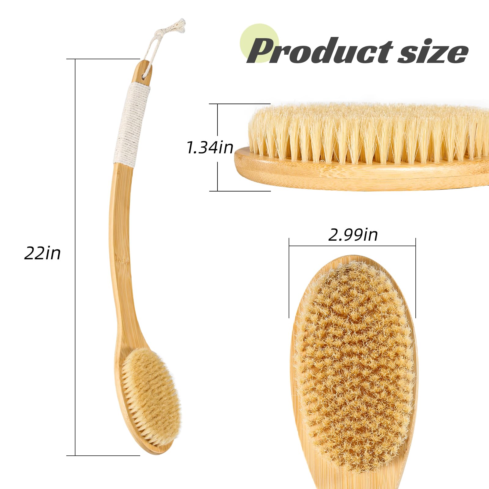 COINPOTIA Back scrubber ergonomic design helps reach difficult spots
