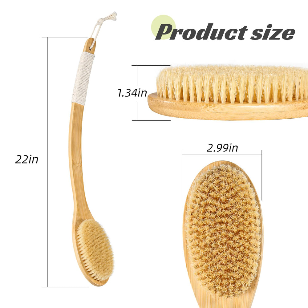 COINPOTIA Back scrubber ergonomic design helps reach difficult spots
