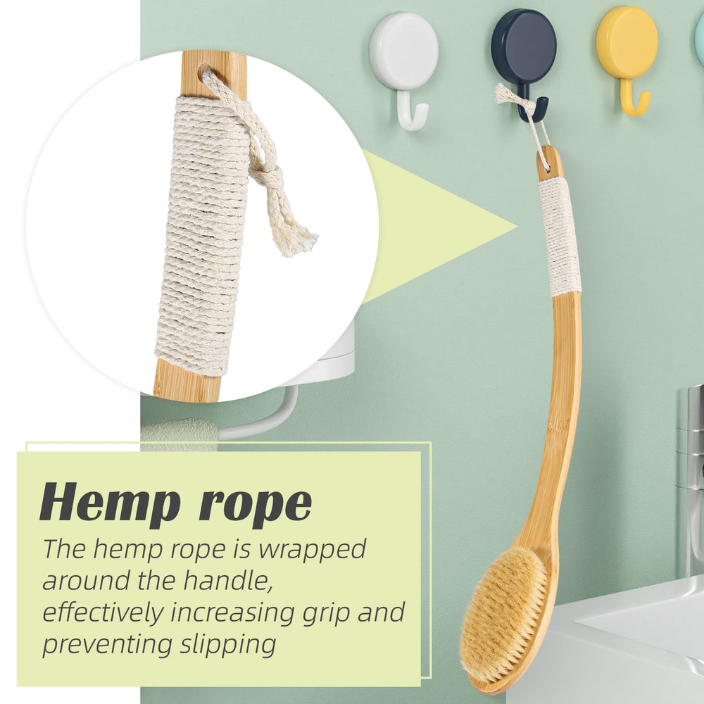 COINPOTIA Natural bristles moderately soft provide gentle exfoliation