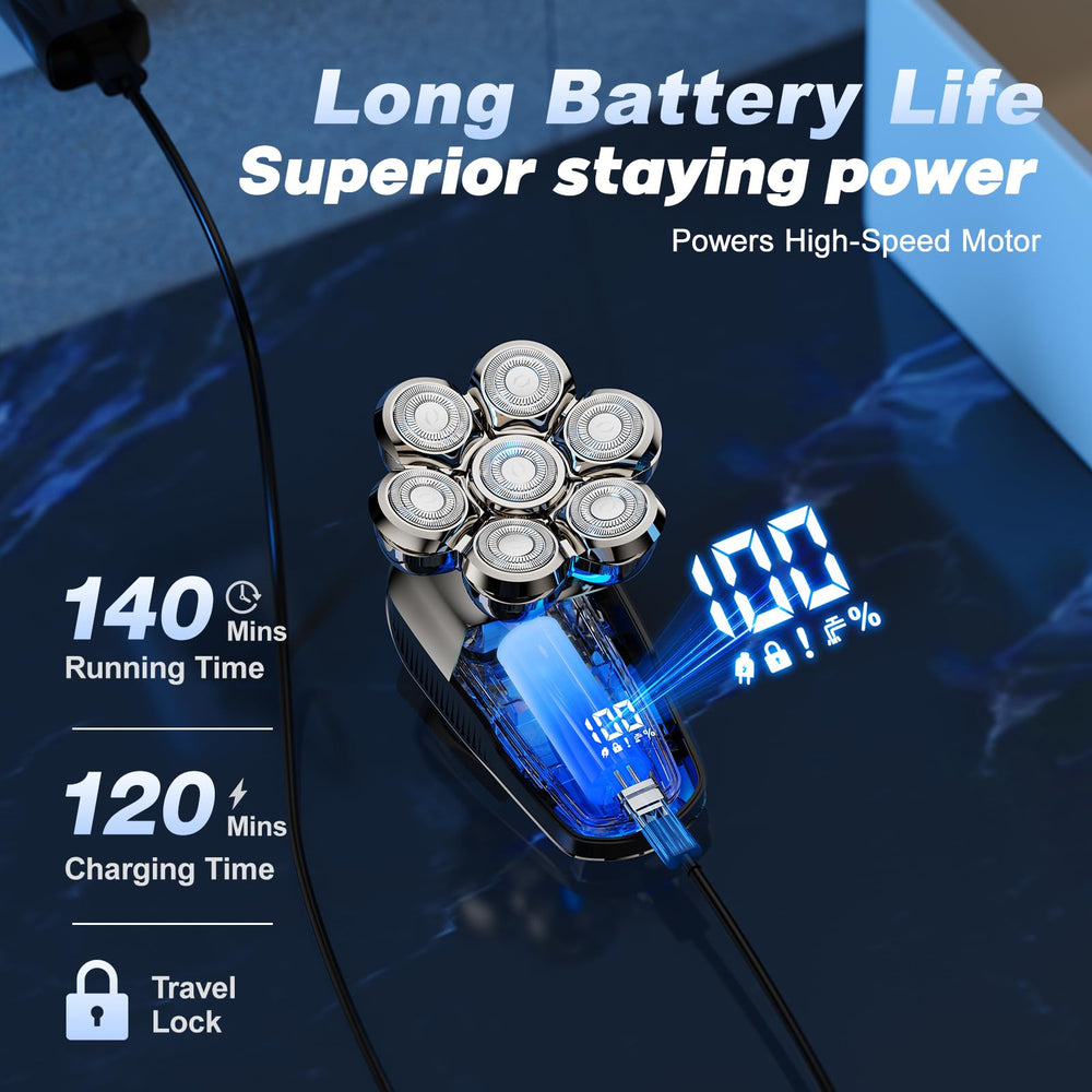 Coklean LED display shows battery status and charge progress.