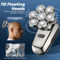 Coklean wet-dry shaver with IPX6 waterproof design for dry or gel shaving.