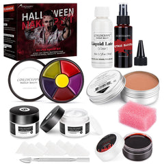 COKOHAPPY Halloween SFX kit liquid latex for durable, skin-friendly prosthetic effects.