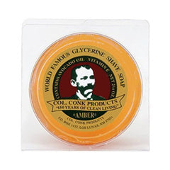 Col. Conk shave soap lathers smoothly for a comfortable, close shave.