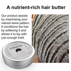 COLDLABEL Premium Wave Butter texture closeup highlighting creamy conditioning for natural waves.