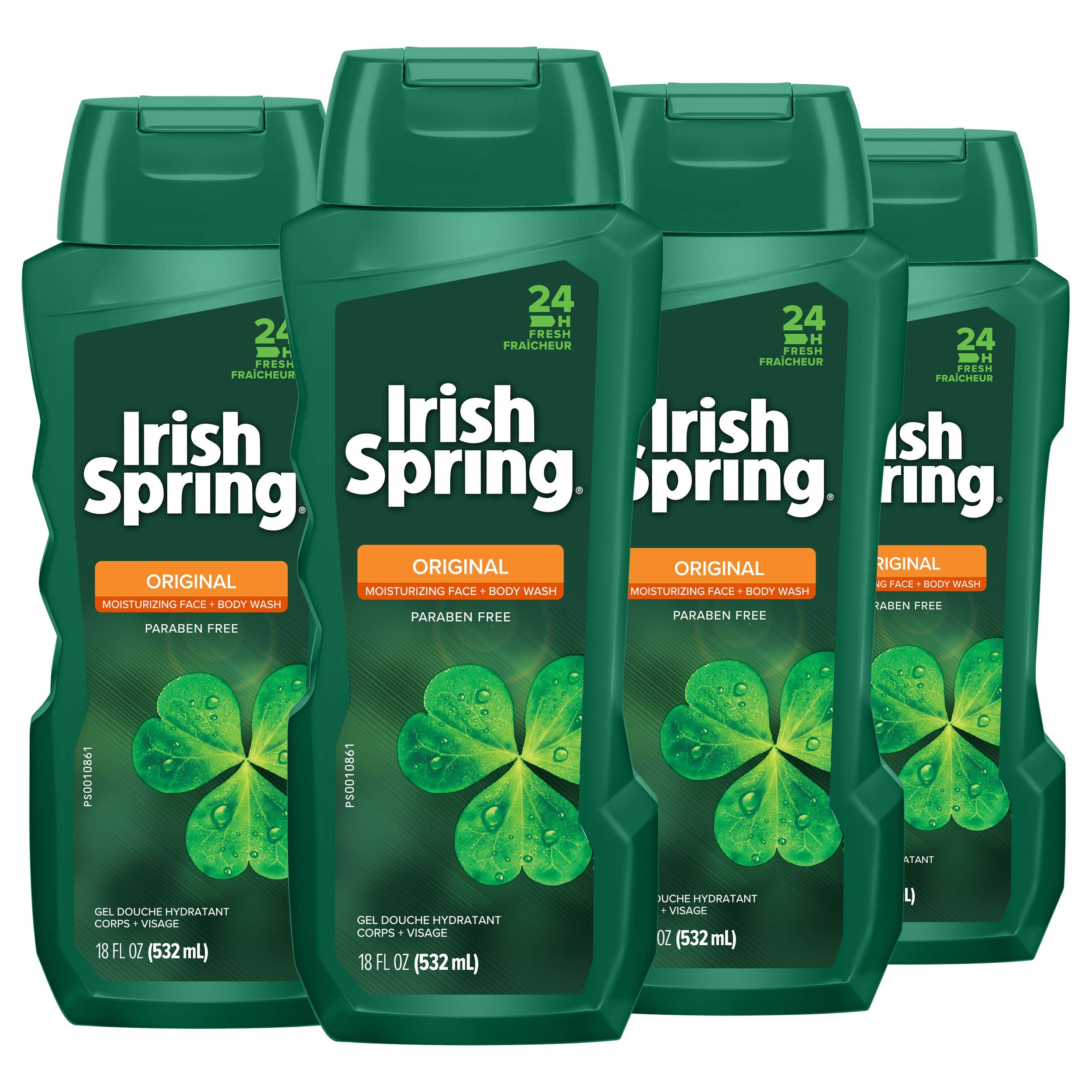 Colgate Irish Spring Original men bottle front view showing lasting freshness