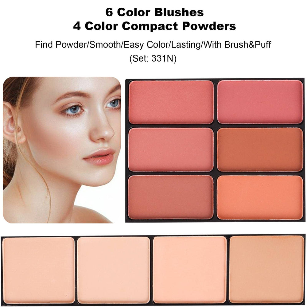 coliusa 58 color palette brushes and mirror for complete professional makeup routine.
