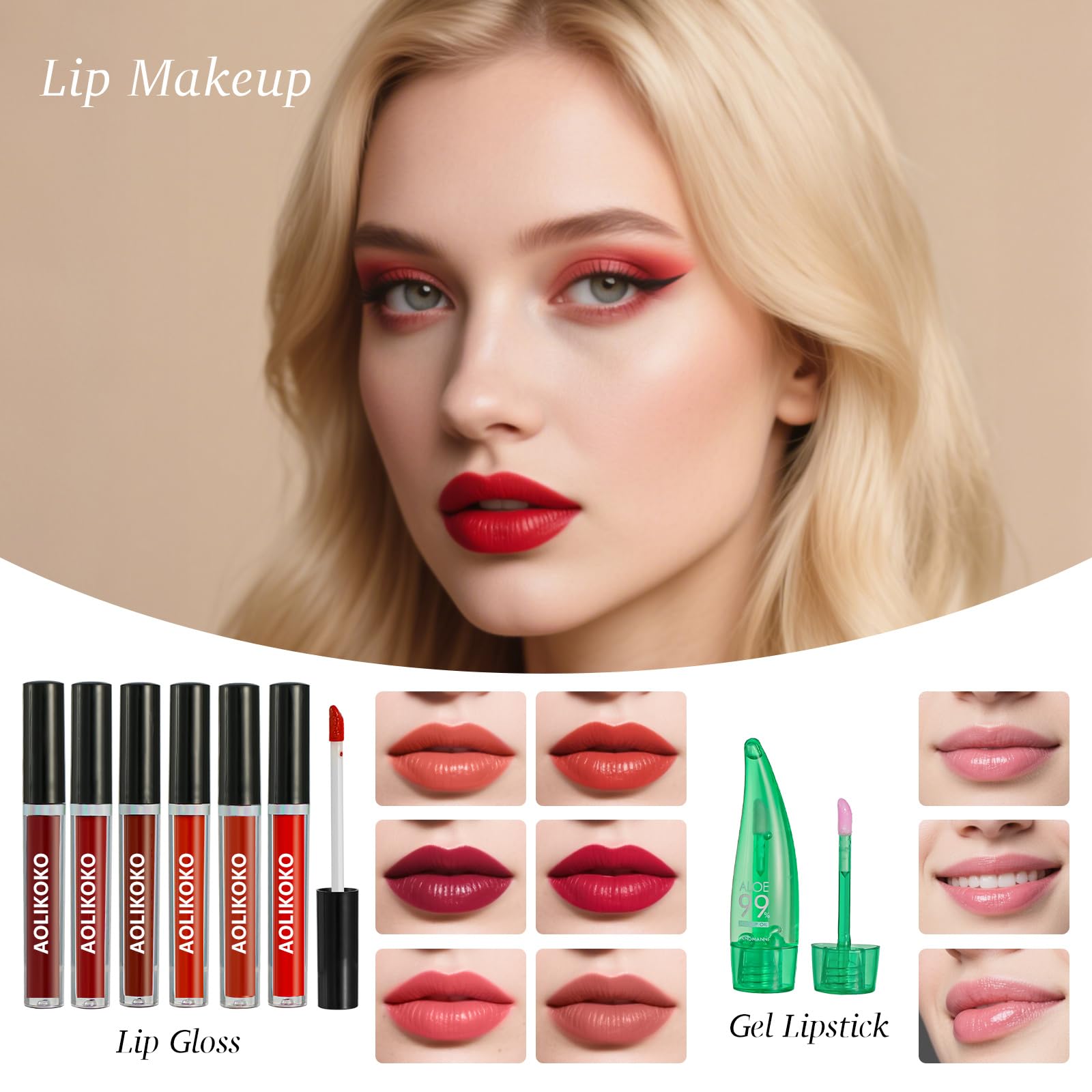 coliusa makeup kit brushes and sponges included for precise application