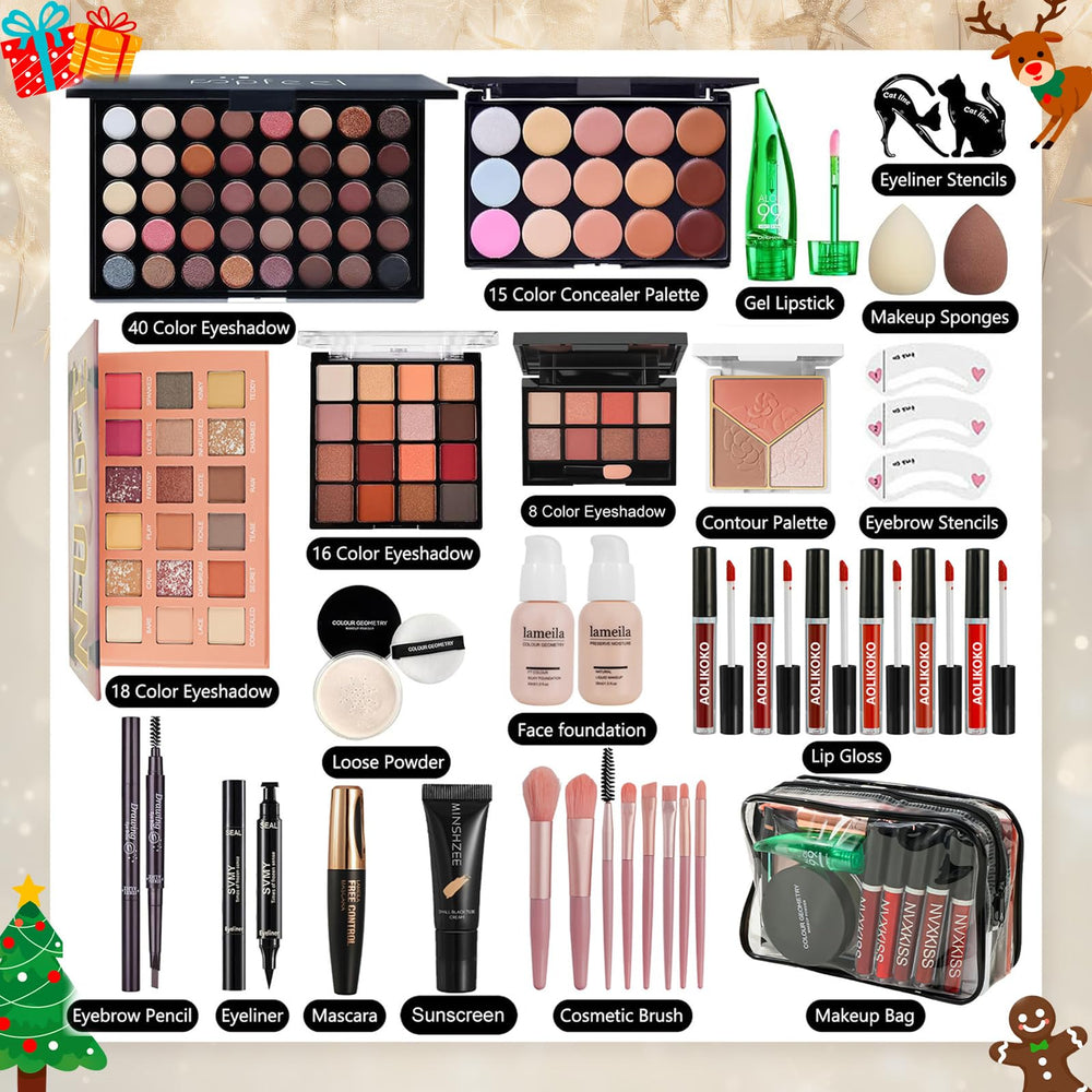 coliusa all-in-one makeup kit eyeshadow palette with 40 colors for versatile looks