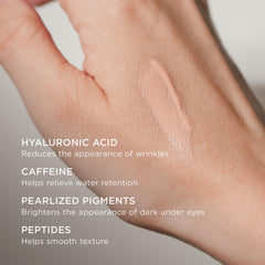 COLLEEN ROTHSCHILD illuminating eye cream swatch showing pearly tint
