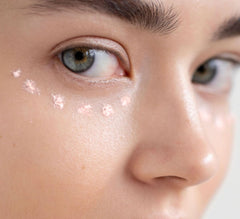 COLLEEN ROTHSCHILD illuminating eye cream under-eye application demonstrates brightening