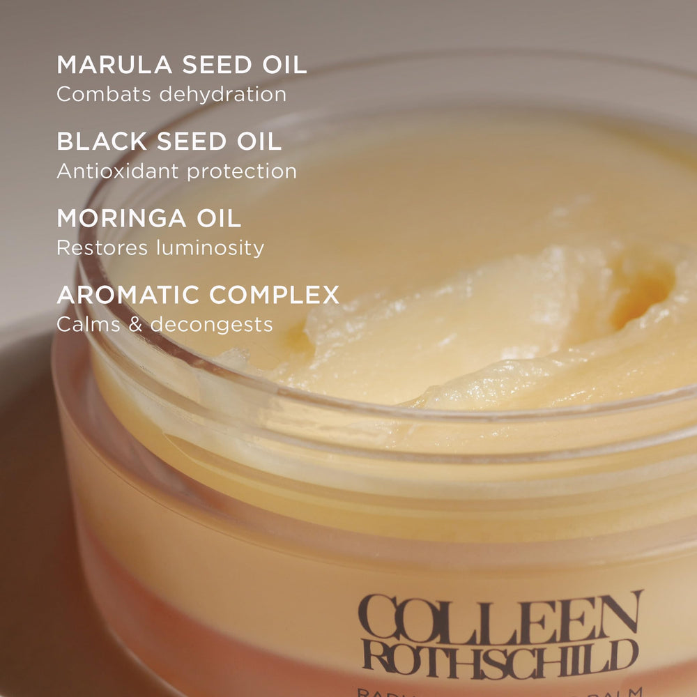 COLLEEN ROTHSCHILD Mini Radiant Cleansing Balm removing makeup and impurities from complexion.