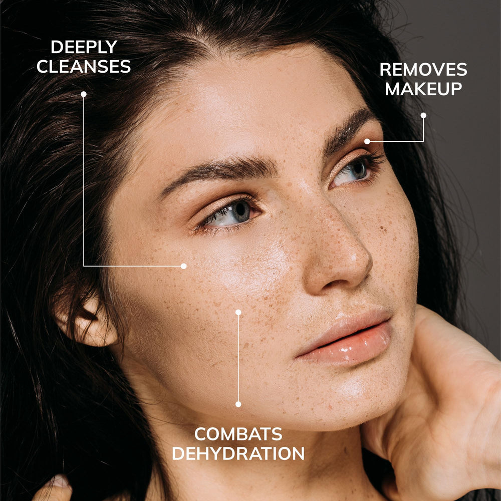 COLLEEN ROTHSCHILD Mini Radiant Cleansing Balm texture melts into oil for gentle makeup removal.