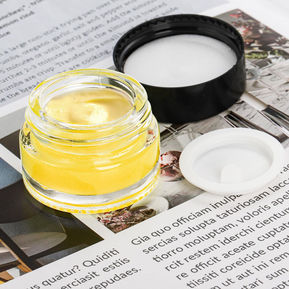 Coloch clear glass jar interior view showing content visibility