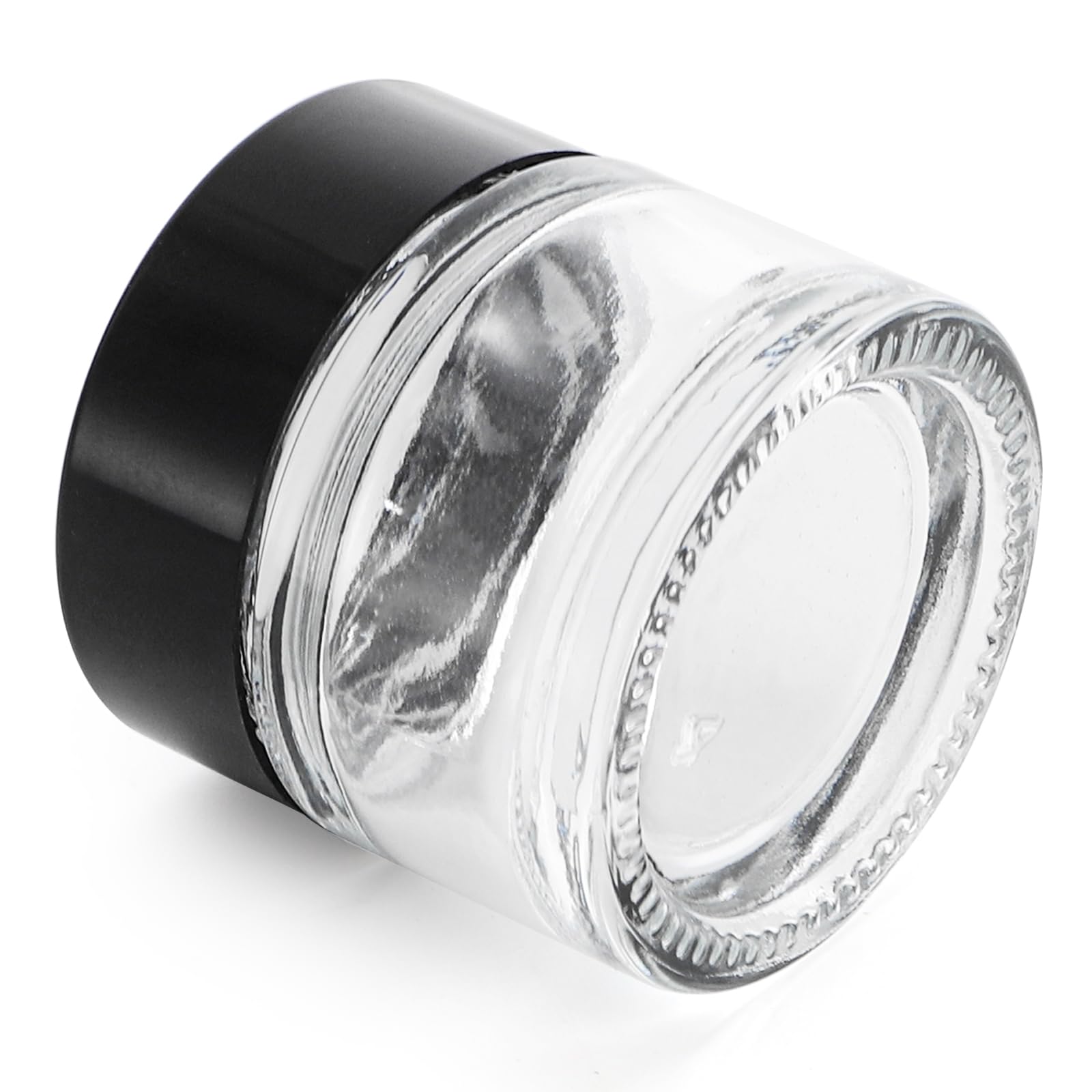 Coloch tiny jars with stability-heavy base prevent tipping on vanity.