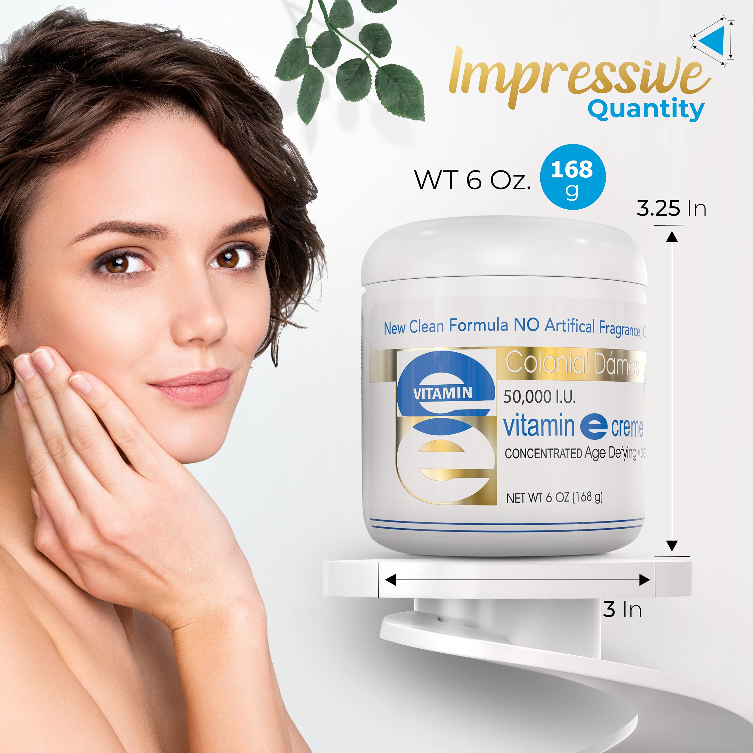 Colonial Dames Vitamin E cream on elbows addressing rough dry skin.
