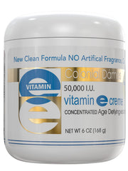 Colonial Dames Vitamin E cream jar provides rich hydration for dry skin.