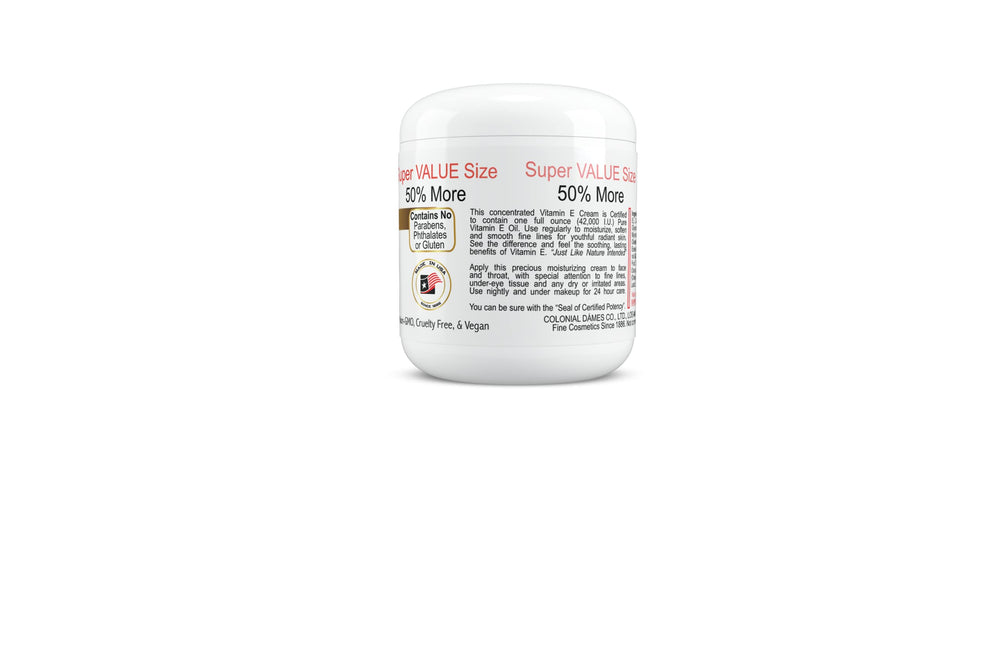 Colonial Dames Vitamin E Cream texture for deep hydration on skin