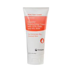 Coloplast Atrac-Tain cream tube shows a 5-ounce size for at-home intensive moisturization.